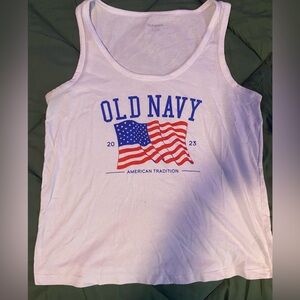 Old navy red white and blue tank top